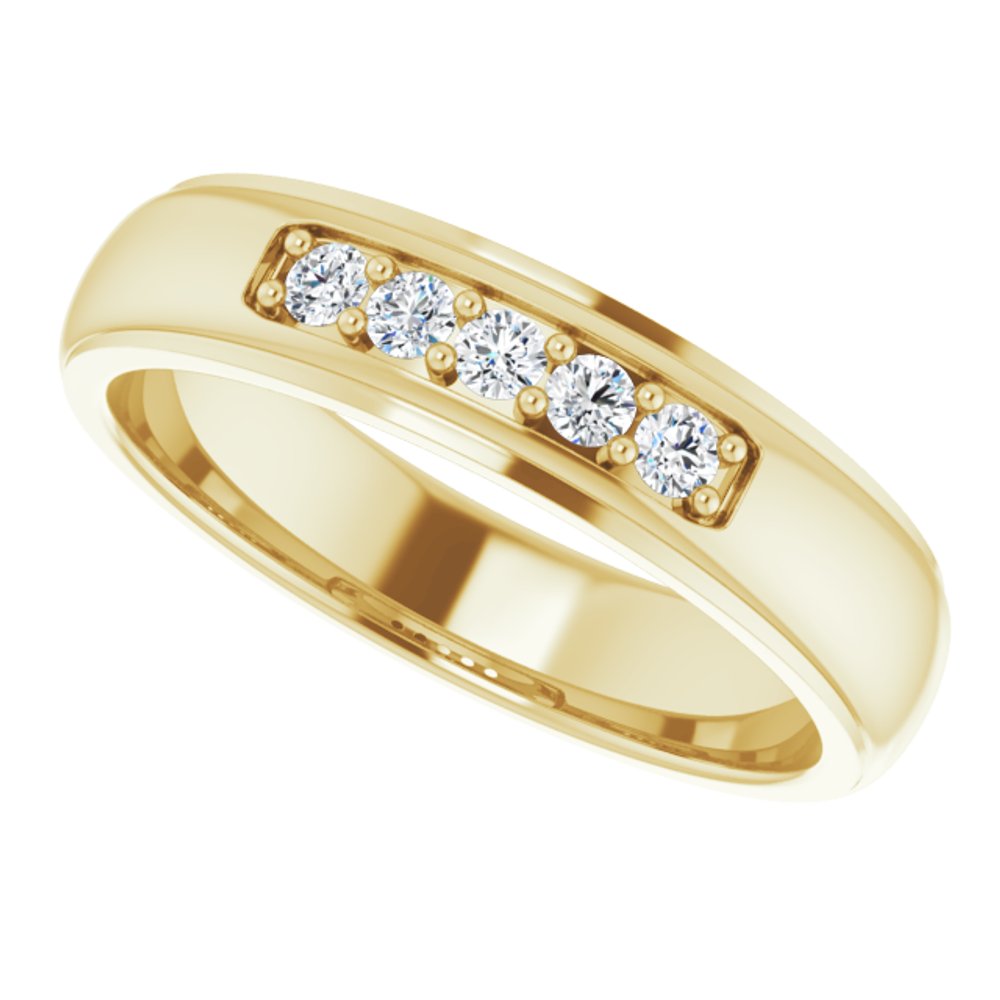 14K Yellow Gold 1/5 CTW Lab-Grown Diamond Band