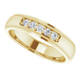 14K Yellow Gold 1/5 CTW Lab-Grown Diamond Band