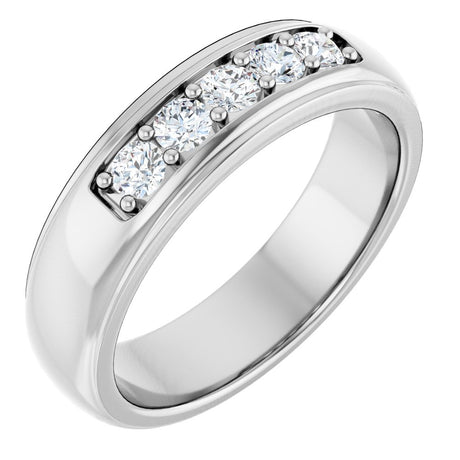 14K White Gold 1/2 CTW Lab-Grown Diamond Band