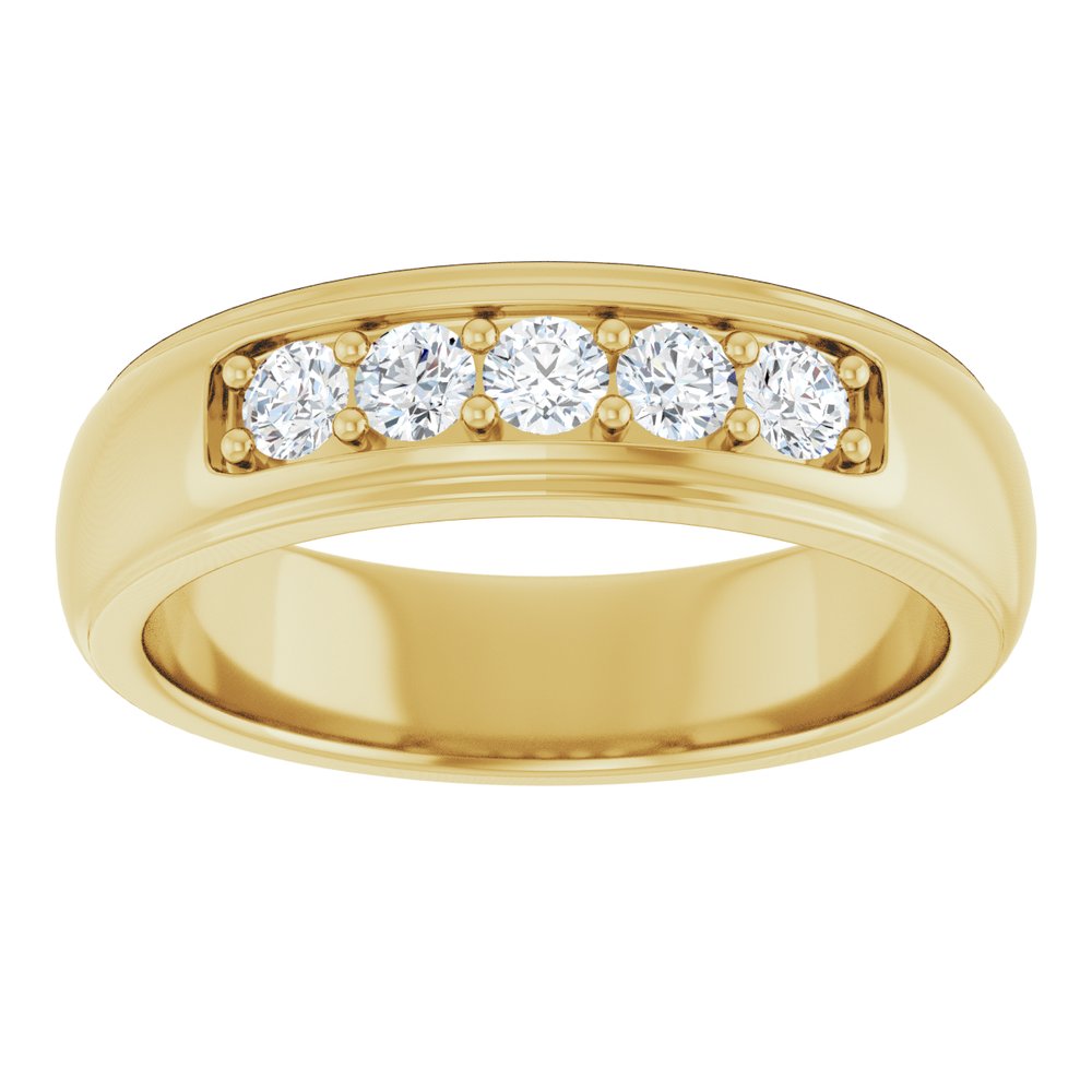 14K Yellow Gold 1/2 CTW Lab-Grown Diamond Band