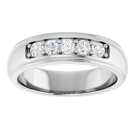 14K White Gold 1/2 CTW Lab-Grown Diamond Band