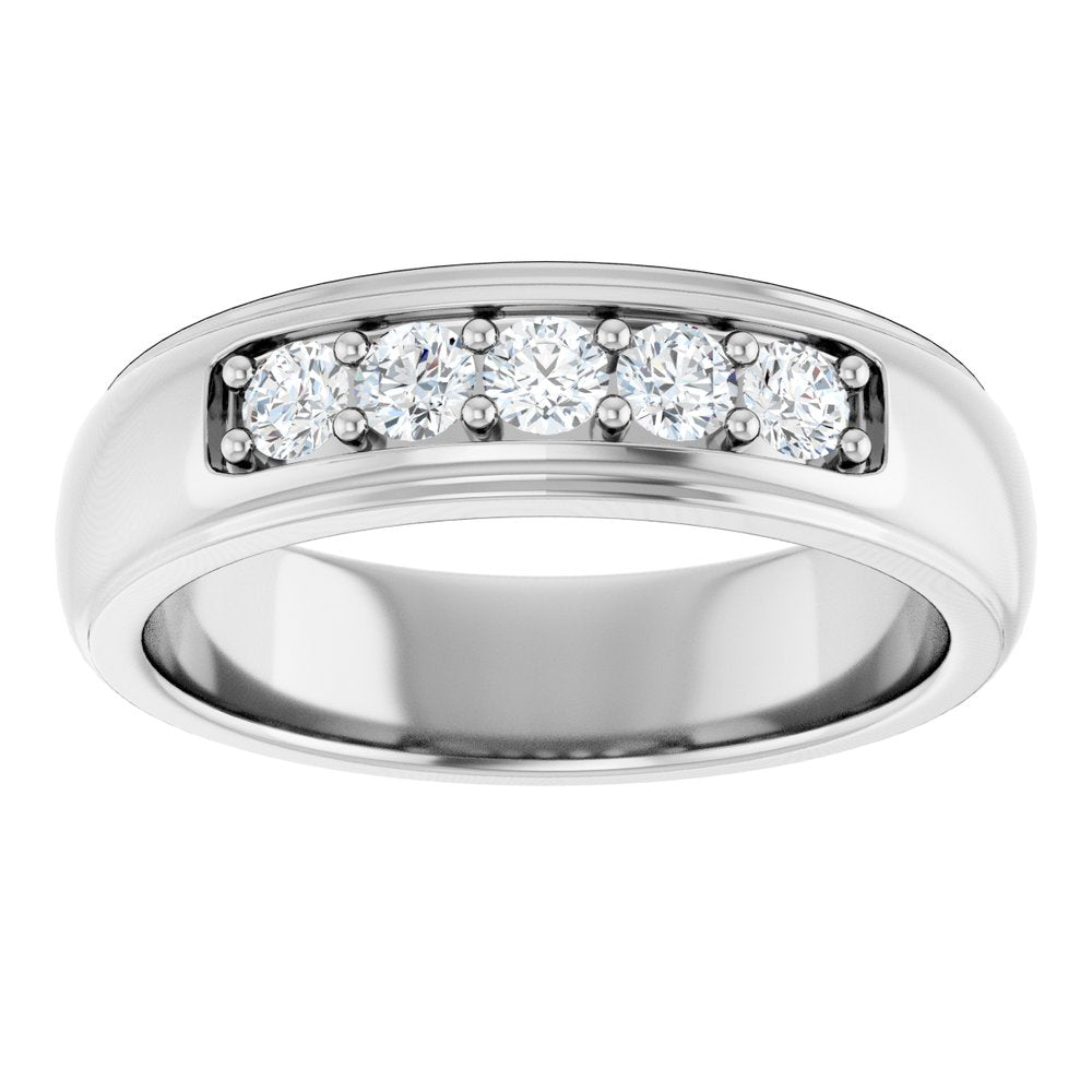14K White Gold 1/2 CTW Lab-Grown Diamond Band