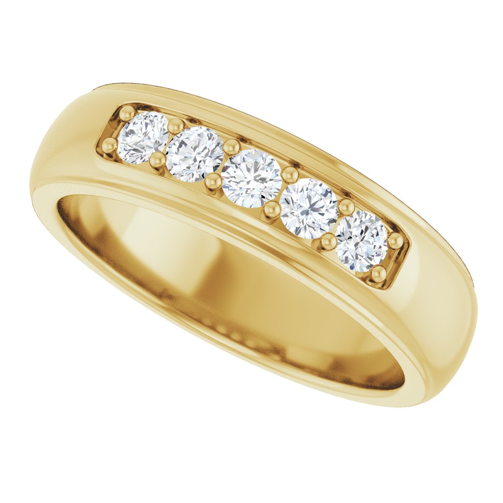 14K Yellow Gold 1/2 CTW Lab-Grown Diamond Band