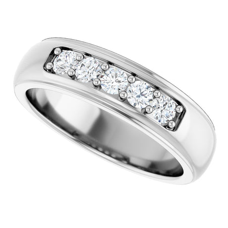 14K White Gold 1/2 CTW Lab-Grown Diamond Band