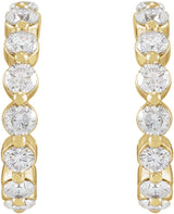 14K Yellow 7/8 CTW Natural Diamond 14.5 mm Hoop Earrings