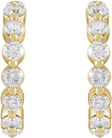 14K Yellow 7/8 CTW Natural Diamond 14.5 mm Hoop Earrings