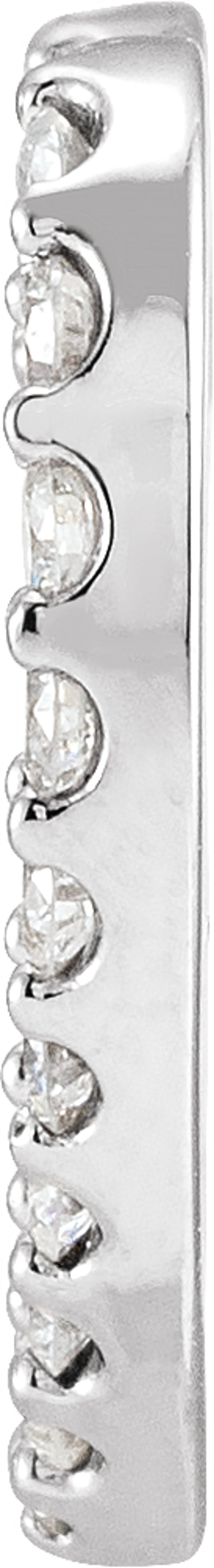 14K White 1/10 CTW Natural Diamond Heart Dangle