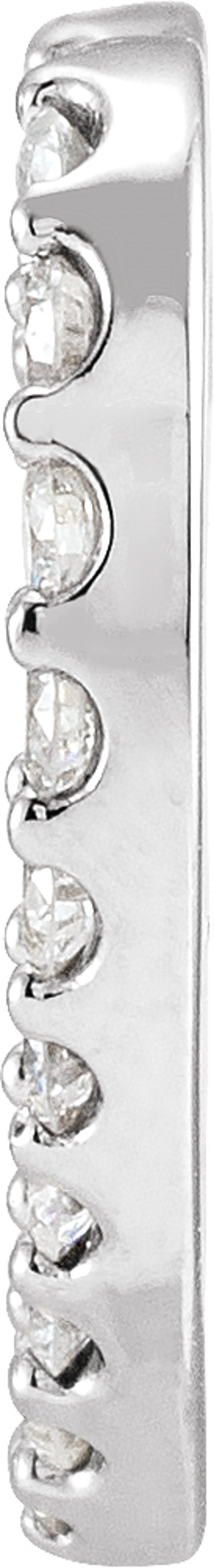 14K White 1 CTW Natural Diamond Heart Dangle