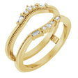 14K Yellow Gold 1/10 CTW Natural Diamond Art Deco Ring Guard
