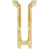 14K Yellow Gold 1/10 CTW Natural Diamond Art Deco Ring Guard