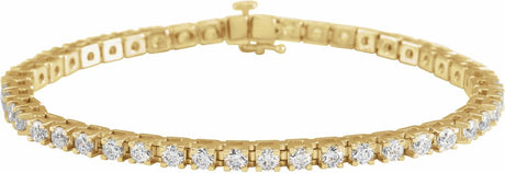 14K Yellow Gold 5 CTW Lab-Grown Diamond Line 7 1/4" Bracelet