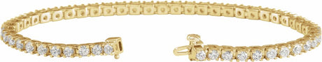 14K Yellow Gold 4 CTW Lab-Grown Diamond Line 7 1/4" Bracelet
