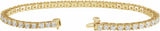 14K Yellow Gold 4 CTW Lab-Grown Diamond Line 7 1/4" Bracelet
