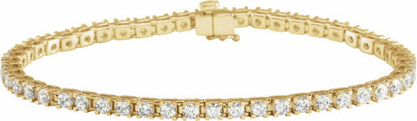 14K Yellow Gold 4 CTW Lab-Grown Diamond Line 7 1/4" Bracelet