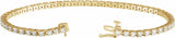 14K Yellow Gold 3 CTW Lab-Grown Diamond Line 7 1/4" Bracelet