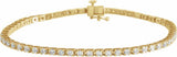 14K Yellow Gold 3 CTW Lab-Grown Diamond Line 7 1/4" Bracelet