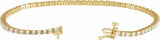 14K Yellow Gold 2 CTW Lab-Grown Diamond Line 7 1/4" Bracelet