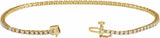 14K Yellow Gold 1 CTW Lab-Grown Diamond Line 7 1/4" Bracelet