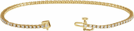 14K Yellow Gold 1 CTW Lab-Grown Diamond Line 7 1/4" Bracelet