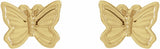 14K Yellow Petite Butterfly Earrings