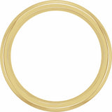 14K Yellow Gold 1/4 CTW Natural Diamond Beveled-Edge Band Size 10.5