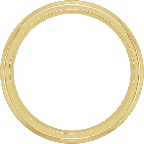 14K Yellow Gold 1/4 CTW Natural Diamond Beveled-Edge Band Size 10.5