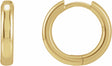 14K Yellow Gold Hinged 15 mm Hoop Earrings