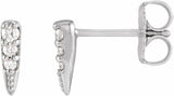 14K White .07 CTW Natural Diamond Spike Earrings