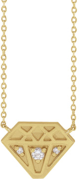 14K Yellow Gold .07 CTW Natural Diamond 18" Necklace