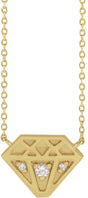 14K Yellow Gold .07 CTW Natural Diamond 18" Necklace