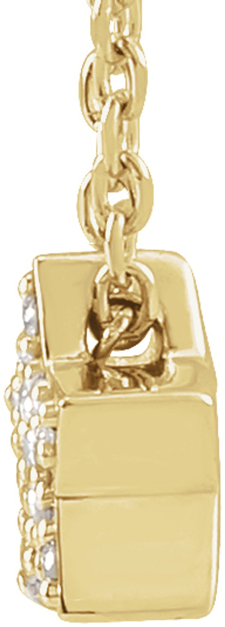 14K Yellow Gold .04 CTW Natural Diamond Star 16-18" Necklace