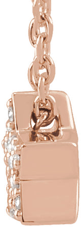 14K Rose .04 CTW Natural Diamond Star 16-18" Necklace