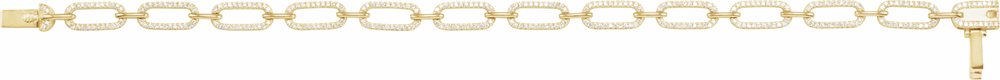 14K Yellow 9/10 CTW Natural Diamond Link 7" Bracelet