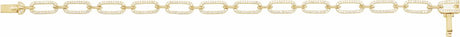 14K Yellow Gold 9/10 CTW Natural Diamond Link 7" Bracelet