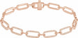 14K Rose Gold 9/10 CTW Natural Diamond Link 7" Bracelet