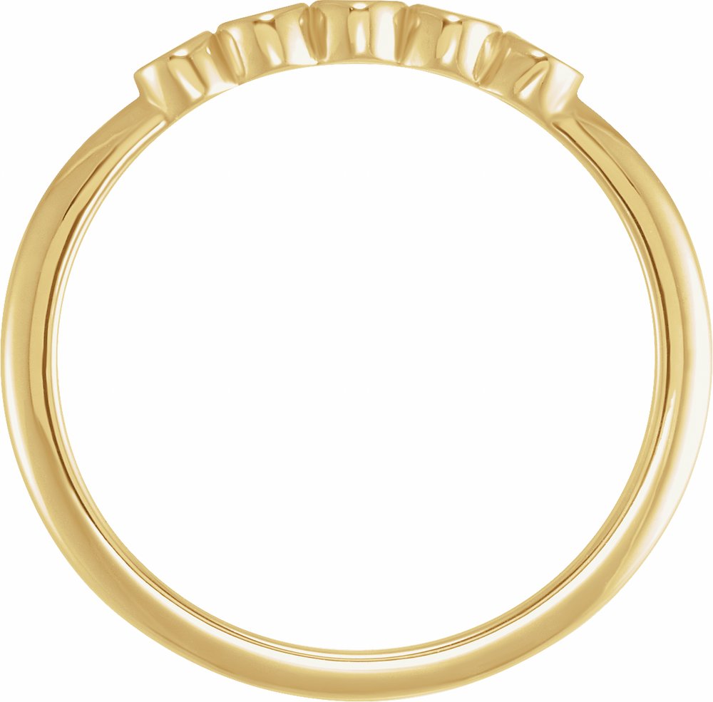 14K Yellow 1/8 CTW Rose-Cut Natural Diamond Stackable Ring