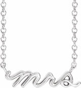 14K White Gold Mrs 18" Necklace