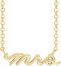 14K Yellow Gold Mrs 18" Necklace