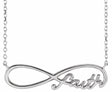 Sterling Silver Infinity-Inspired Faith 18" Necklace