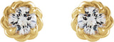 14K Yellow 1/5 CTW Natural Diamond Claw-Prong Rope Earrings