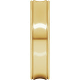 14K Yellow 5 mm Milgrain Comfort-Fit Concave Band Size 10