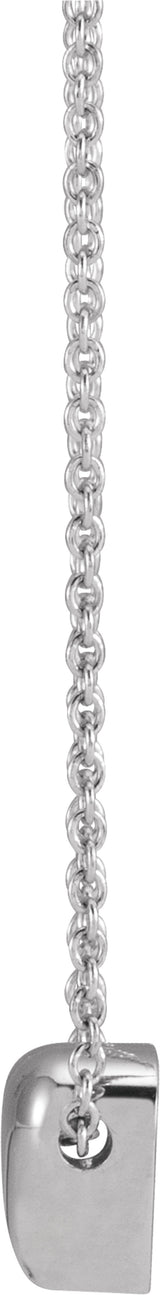 Sterling Silver Puffed Heart 16-18"Necklace