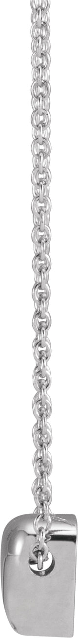 Sterling Silver Puffed Heart 16-18"Necklace