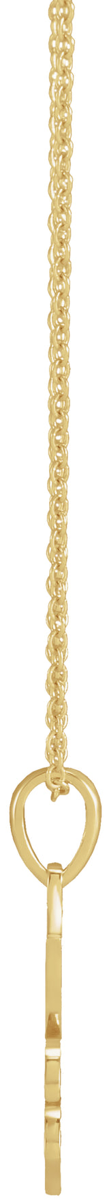 14K Yellow Petite Lotus 16-18" Necklace