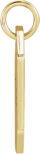 14K Yellow Gold Dog Tag Pendant