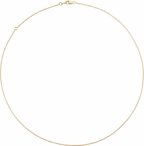 18K Yellow Gold 1 mm Cable 16-18" Chain
