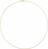 18K Yellow Gold 1 mm Cable 16-18" Chain
