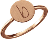 14K Rose Be Posh® Engravable Signet Ring