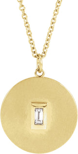 14K Yellow .08 CT Natural Diamond Disc 16-18" Necklace