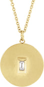 14K Yellow .08 CT Natural Diamond Disc 16-18" Necklace